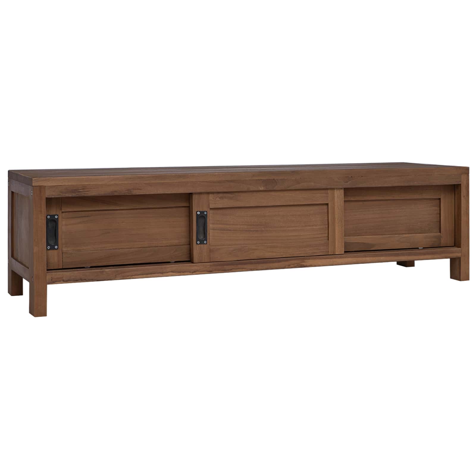 Ντουλάπι TV 110 x 30 x 30 εκ Στερεό Ξύλο Τίκ Φυσικό - Pakobazaar