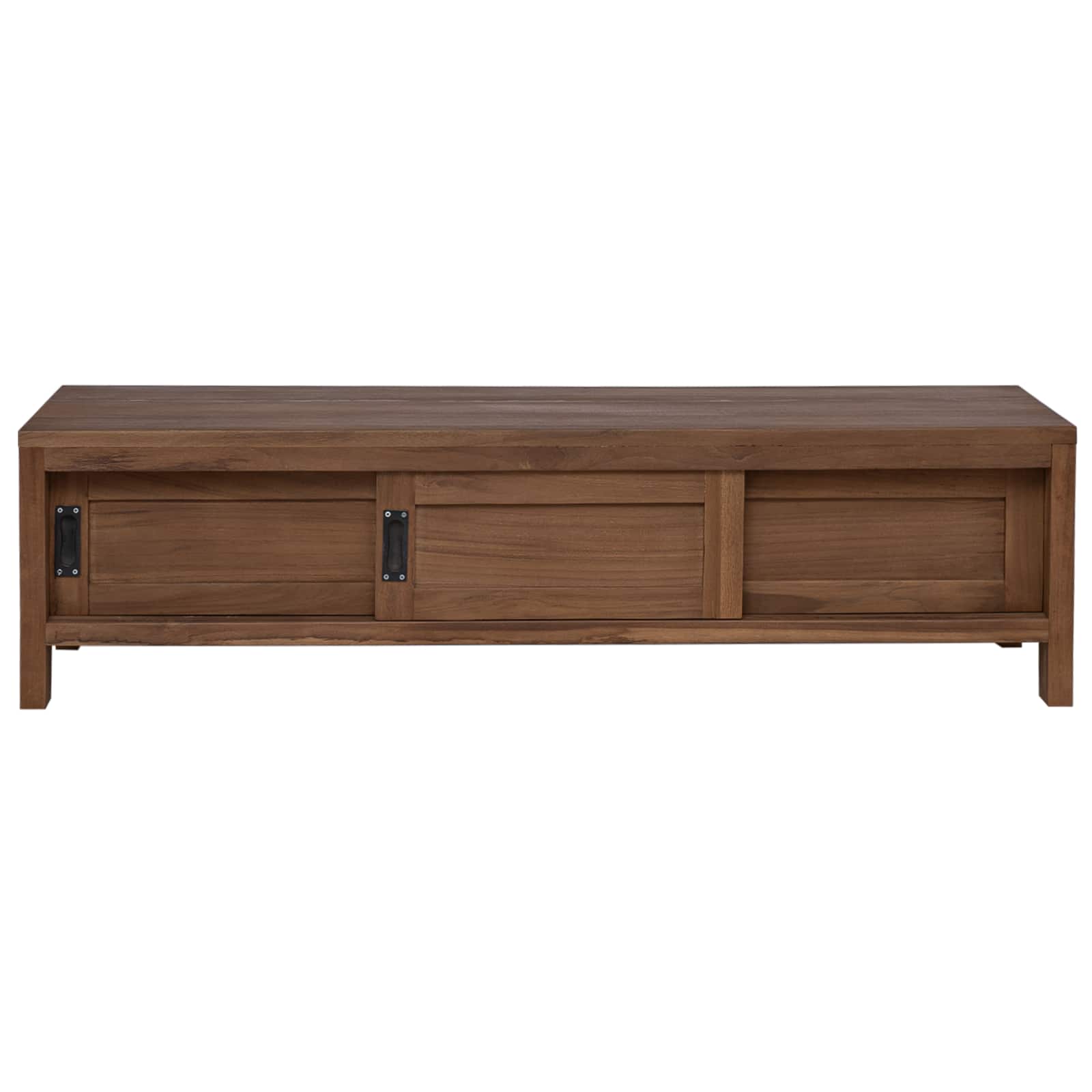 Ντουλάπι TV 110 x 30 x 30 εκ Στερεό Ξύλο Τίκ Φυσικό - Pakobazaar