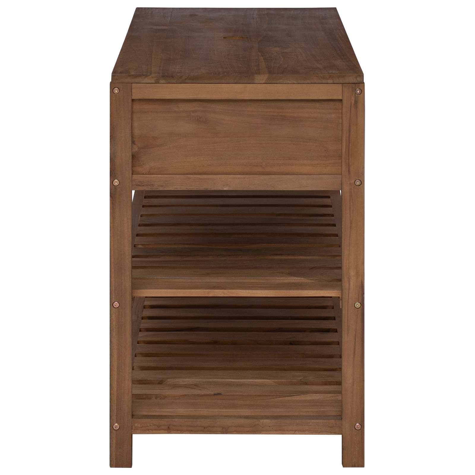 Ντουλάπι Μπάνιου Φυσικό 90 x 45 x 75 cm Στερεό Ξύλο Τίκ - Pakobazaar
