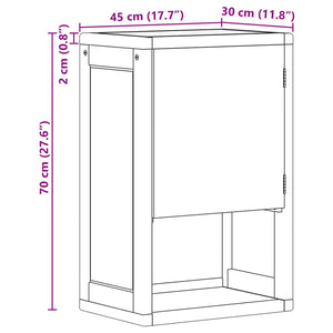 Ντουλάπι Πλευρικό Μπάνιου Φυσικό 45 x 30 x 70 εκ - Pakobazaar