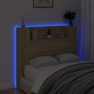 Κεφαλάρι Ντουλάπι με LED με ράφι Σονόμα 120 x 16,5 x 103,5 cm - Pakobazaar