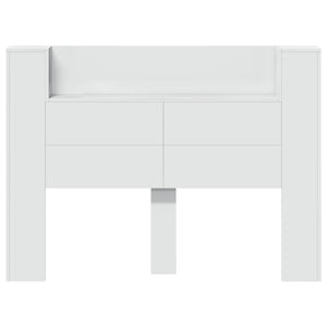 Κεφαλάρι Ντουλάπι με LED με ράφι Λευκός 140 x 16,5 x 103,5 cm - Pakobazaar