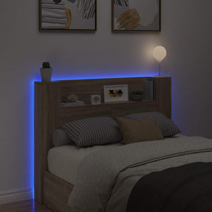 Κεφαλάρι Ντουλάπι με LED με ράφι Σονόμα 140 x 16,5 x 103,5 cm - Pakobazaar