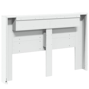 Κεφαλάρι Ντουλάπι με LED με ράφι Λευκός 160 x 16,5 x 103,5 cm - Pakobazaar
