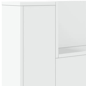 Κεφαλάρι Ντουλάπι με LED με ράφι Λευκός 180 x 16,5 x 103,5 cm - Pakobazaar
