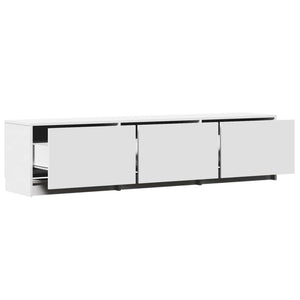 Ντουλάπι TV με led Λευκό 165 x 34 x 40 εκ. Επεξεργασμένο ξύλο - Pakobazaar
