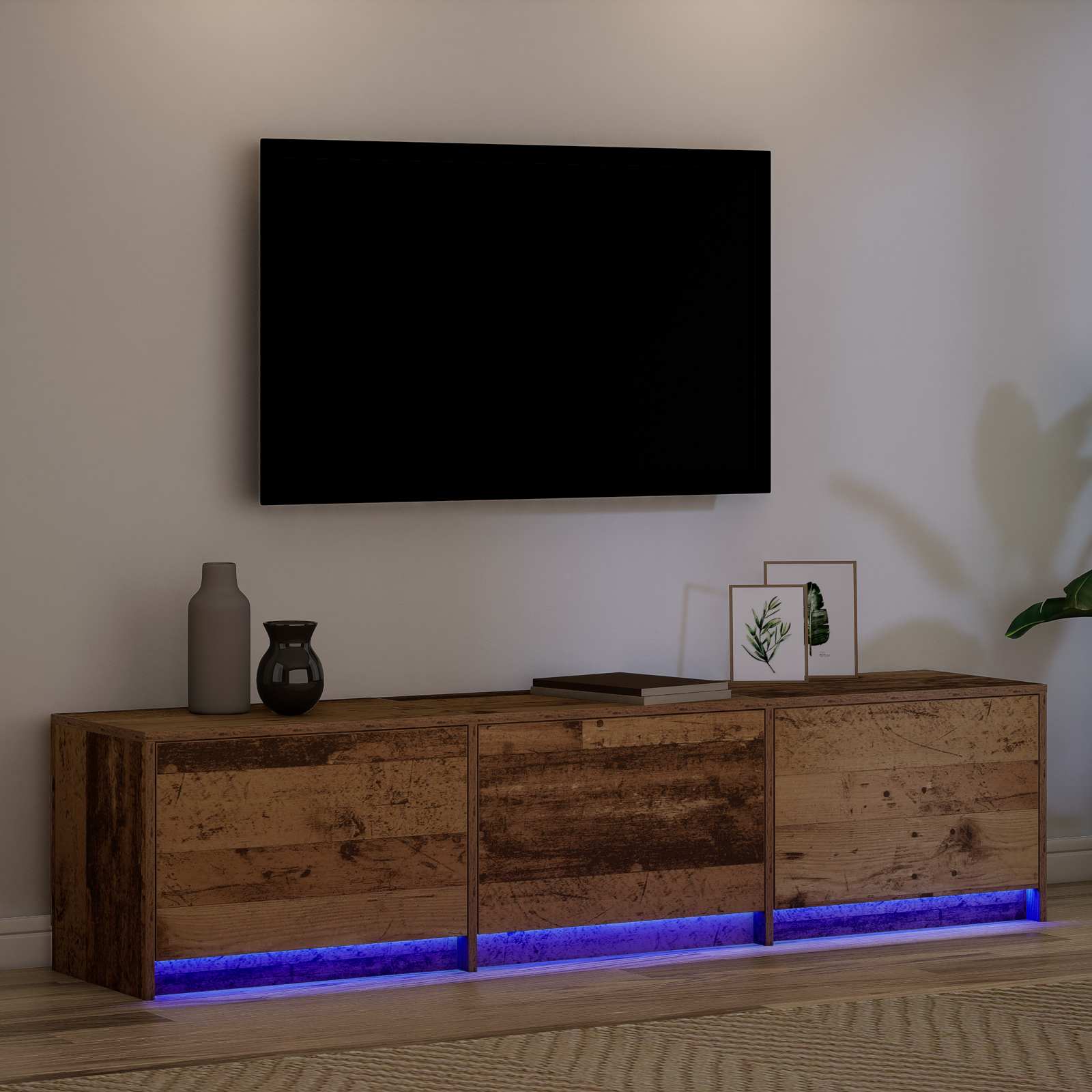 Ντουλάπι TV Παλιό ξύλο 165 x 34 x 40 εκ. Επεξεργασμένο ξύλο - Pakobazaar