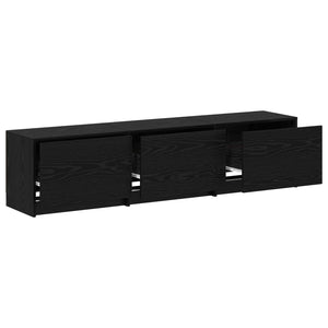 Ντουλάπι TV Μαύρη Οξυά 165 x 34 x 40 εκ. Επεξεργασμένο ξύλο - Pakobazaar