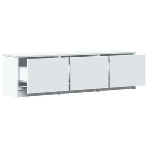 Ντουλάπι TV με led Λευκό 140 x 34 x 40 εκ Επεξεργασμένο ξύλο - Pakobazaar