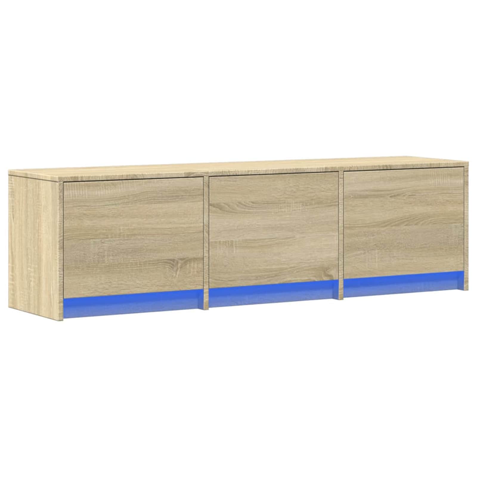 Ντουλάπι TV με led Σονόμα 140 x 34 x 40 εκ Επεξεργασμένο ξύλο - Pakobazaar