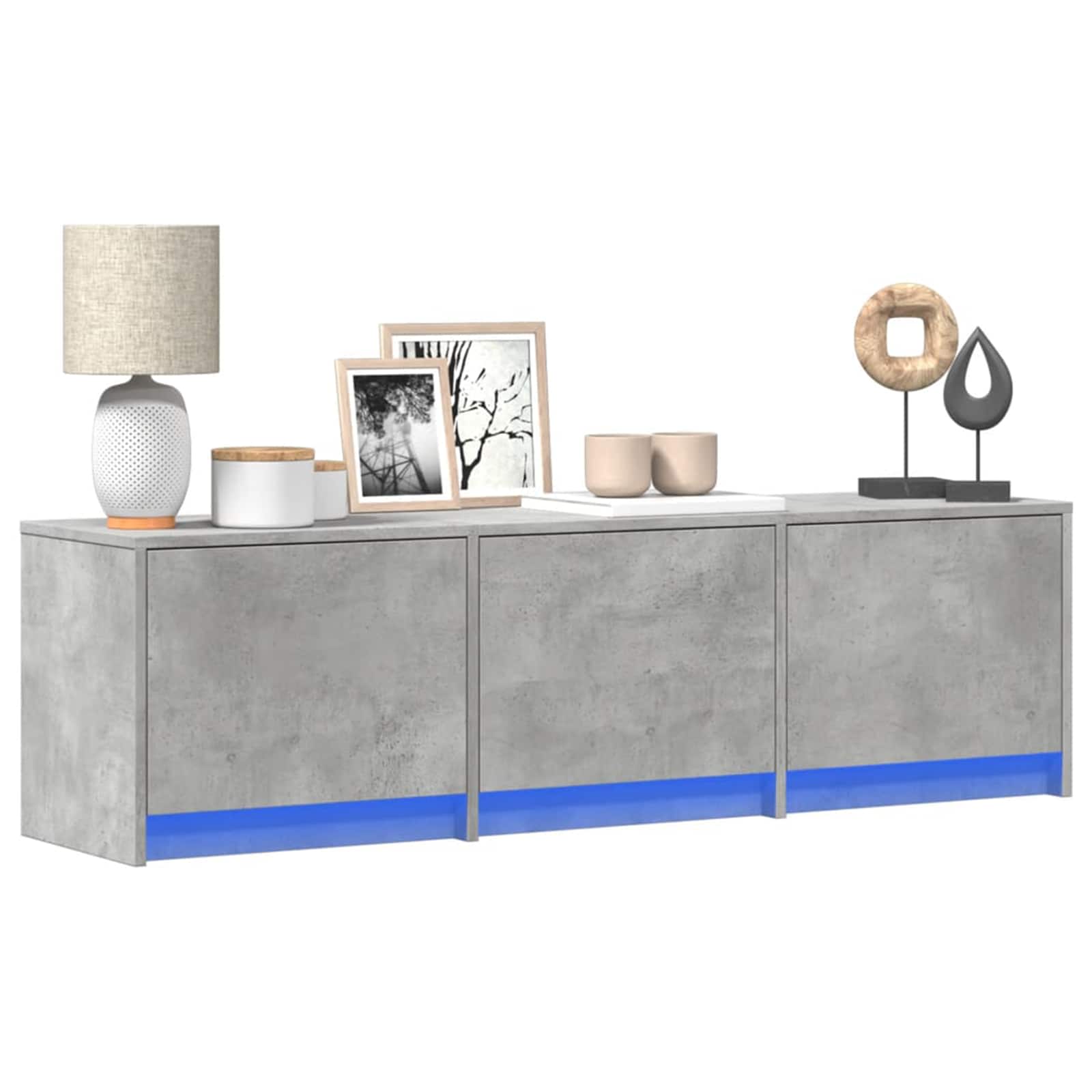 Ντουλάπι TV Σκυρόδεμα 140 x 34 x 40 εκ Επεξεργασμένο ξύλο