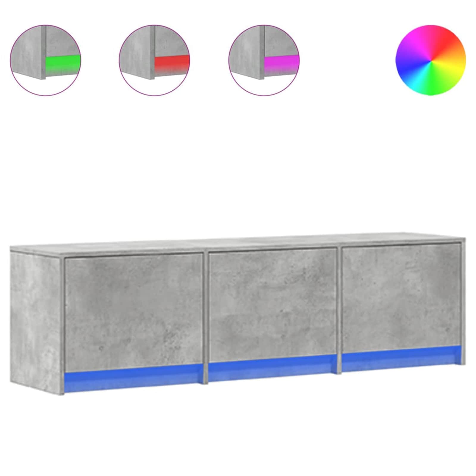 Ντουλάπι TV Σκυρόδεμα 140 x 34 x 40 εκ Επεξεργασμένο ξύλο