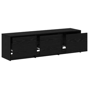 Ντουλάπι TV Μαύρη Οξυά 140 x 34 x 40 εκ Επεξεργασμένο ξύλο - Pakobazaar