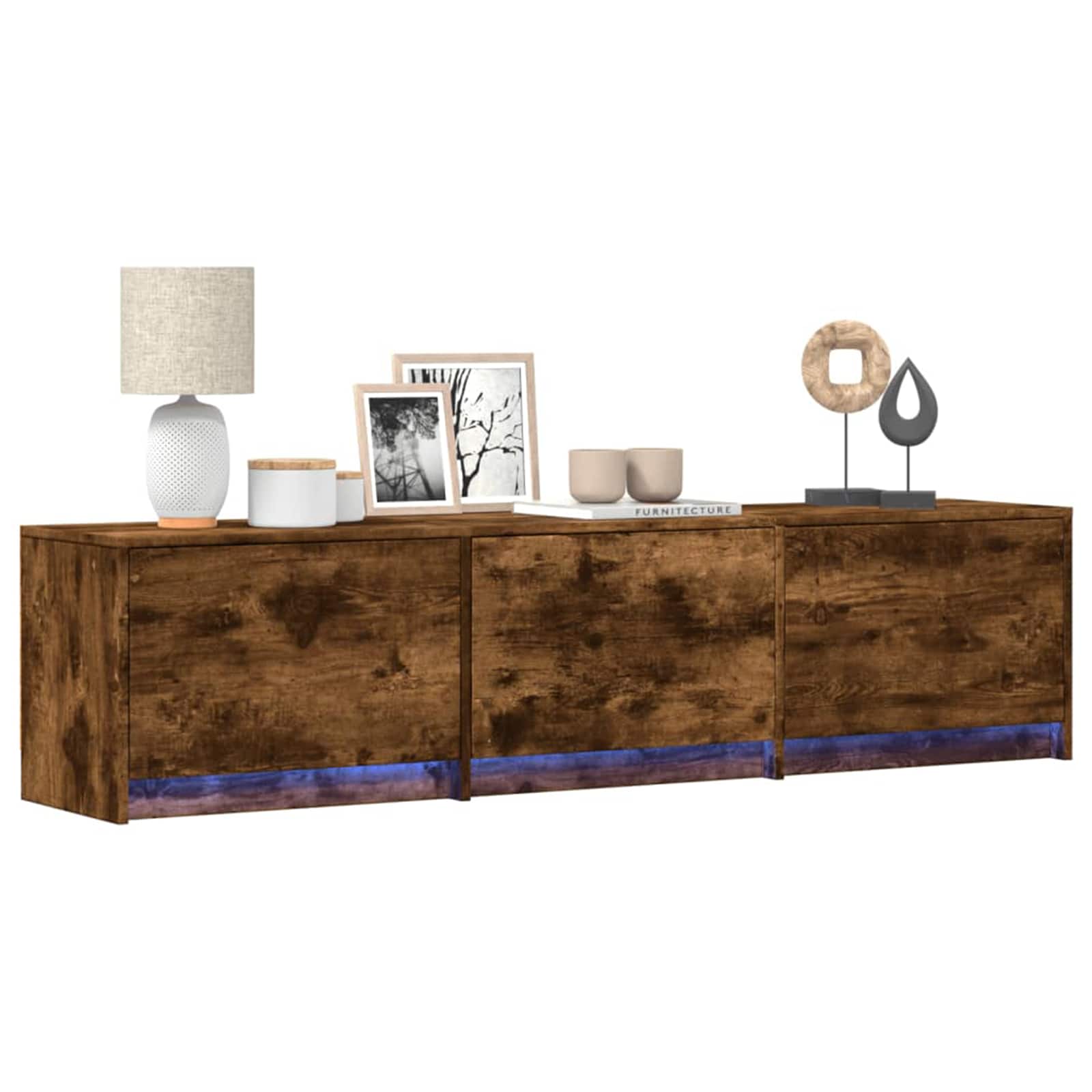 Ντουλάπι TV Καπνιστό Δρύς 165 x 34 x 40 εκ. Επεξεργασμένο ξύλο - Pakobazaar