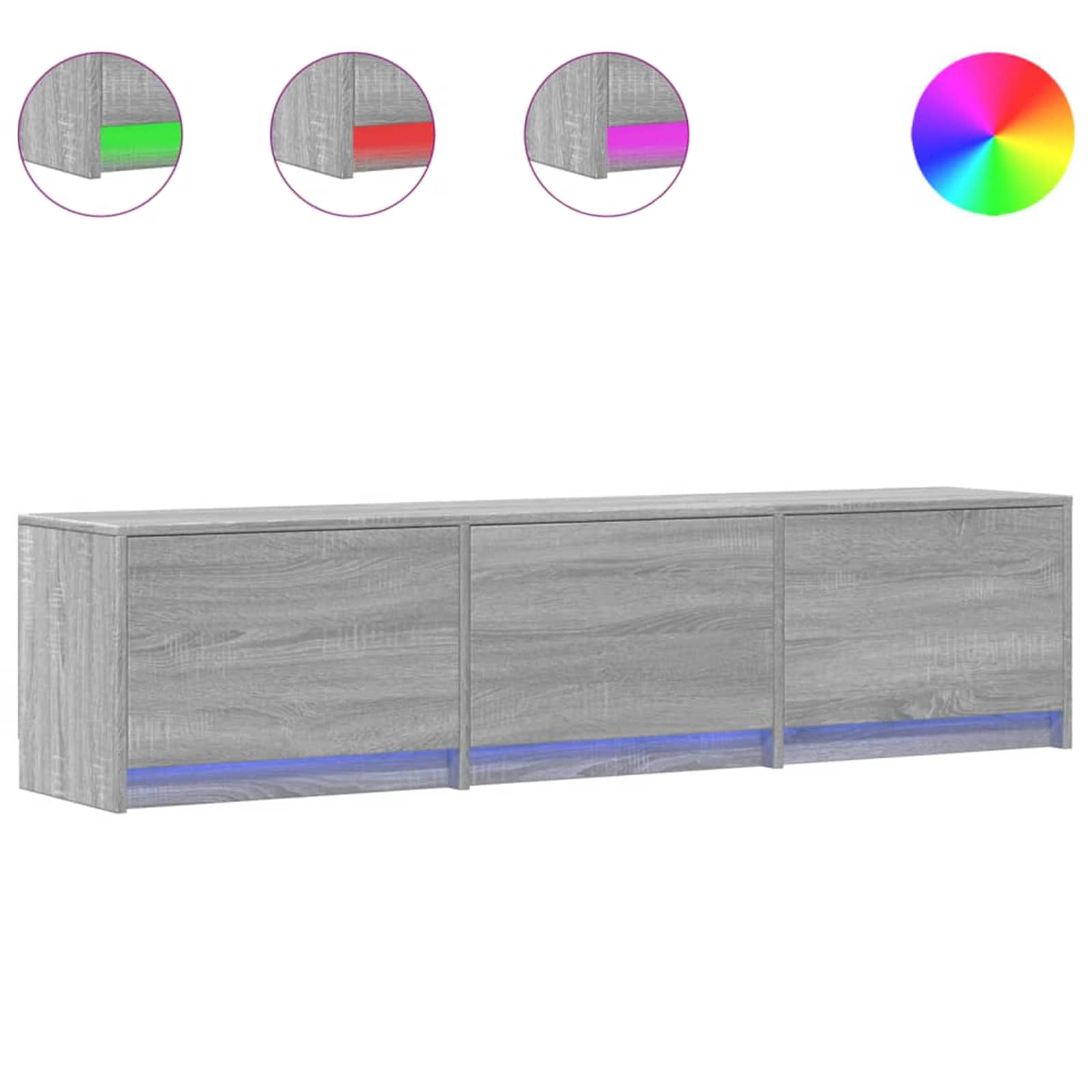 Ντουλάπι TV Γκρίζο Σονομα 165 x 34 x 40 εκ. Επεξεργασμένο ξύλο - Pakobazaar