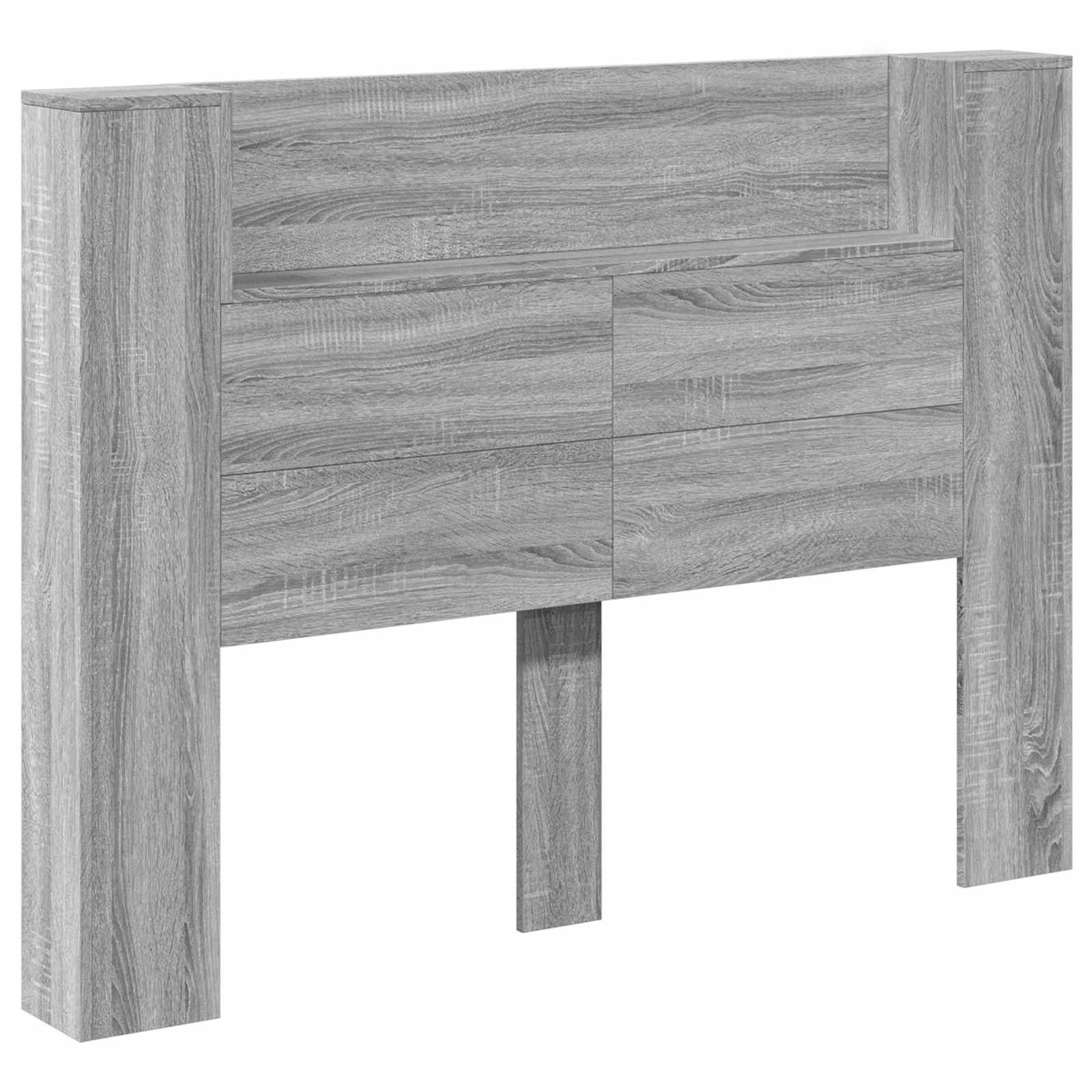 Κεφαλάρι Ντουλάπι με LED Γκρι Σονομά 140 x 16,5 x 103,5 cm - Pakobazaar