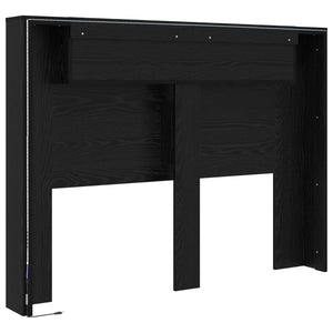 Κεφαλάρι Ντουλάπι με LED Μαύρη Δρυς 140 x 16,5 x 103,5 cm - Pakobazaar