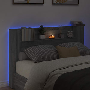 Κεφαλάρι Ντουλάπι με LED Γκρι Σονομά 160 x 16,5 x 103,5 cm - Pakobazaar