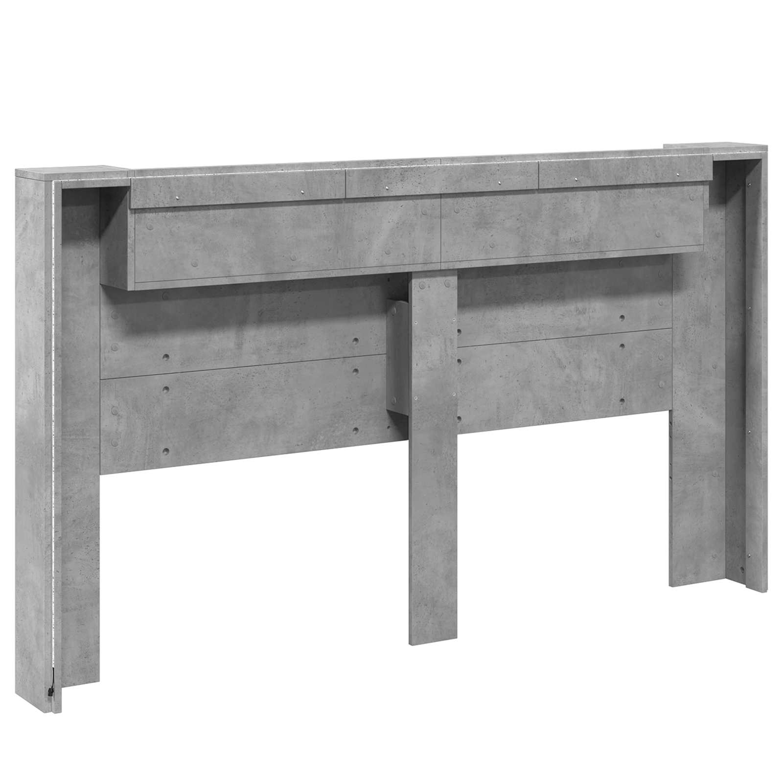 Κεφαλάρι Ντουλάπι με LED Σκυρόδεμα 180 x 16,5 x 103,5 cm