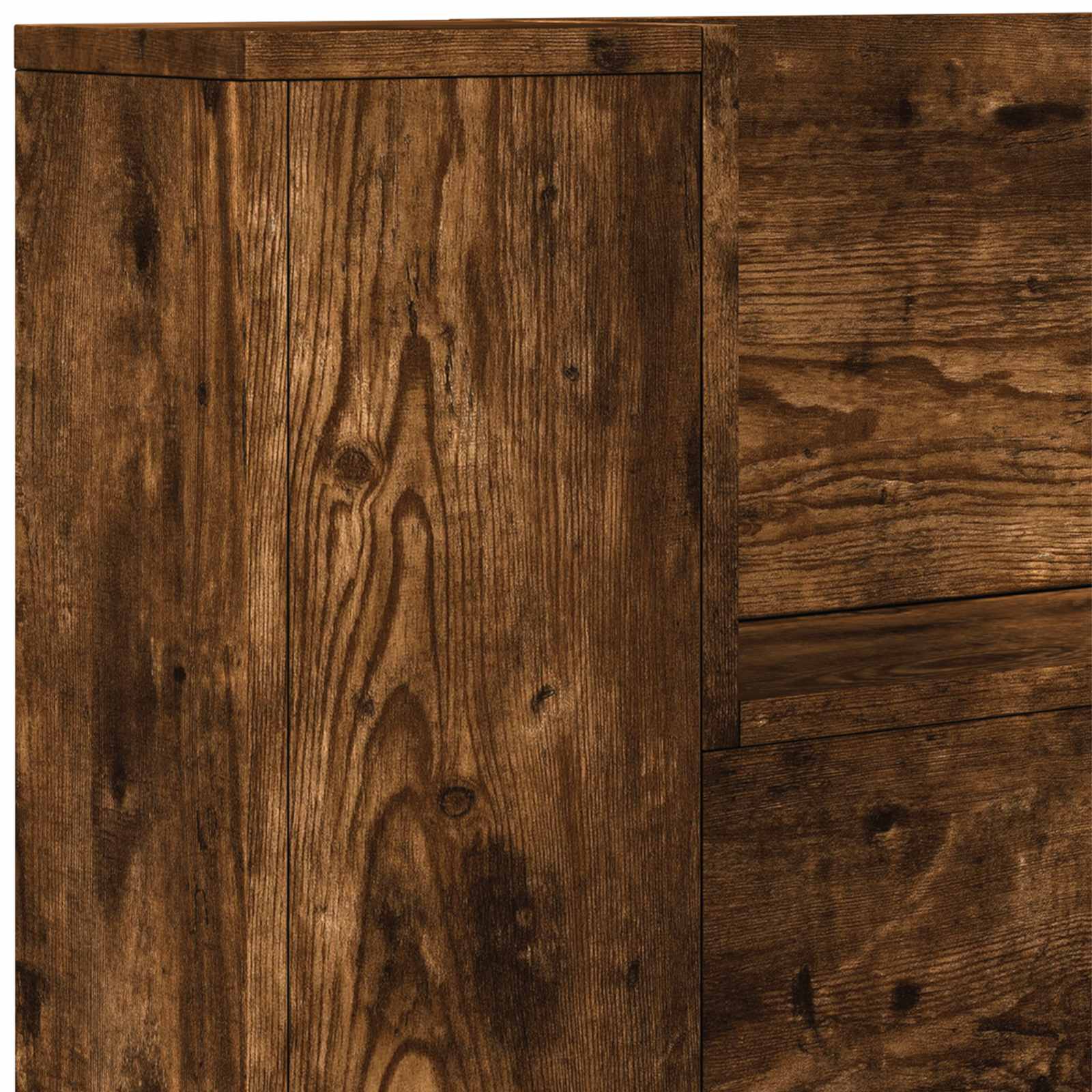 Κεφαλάρι Ντουλάπι με LED Καπνιστή Δρυς 180 x 16,5 x 103,5 cm - Pakobazaar