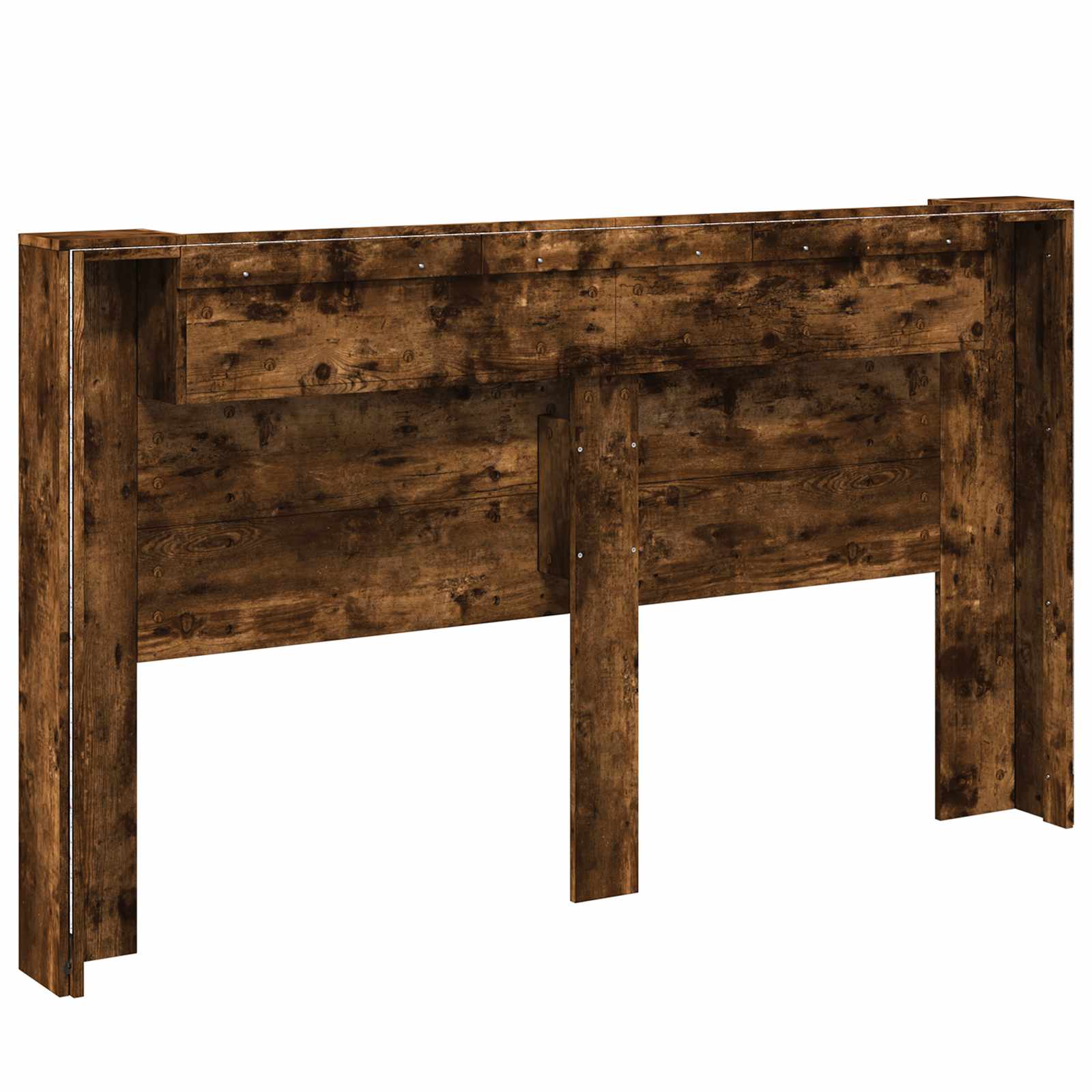 Κεφαλάρι Ντουλάπι με LED Καπνιστή Δρυς 180 x 16,5 x 103,5 cm - Pakobazaar