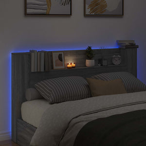 Κεφαλάρι Ντουλάπι με LED Γκρι Σονομά 180 x 16,5 x 103,5 cm - Pakobazaar