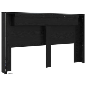 Κεφαλάρι Ντουλάπι με LED Μαύρη Δρυς 180 x 16,5 x 103,5 cm - Pakobazaar