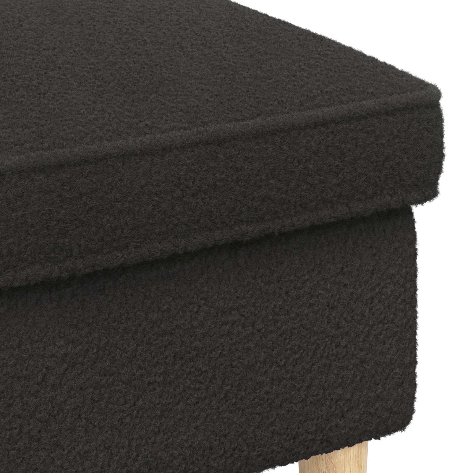 Πολυθρόνα Ποδιών Μαύρο 55 x 35 x 41 εκ Μπουκλέ - Pakobazaar