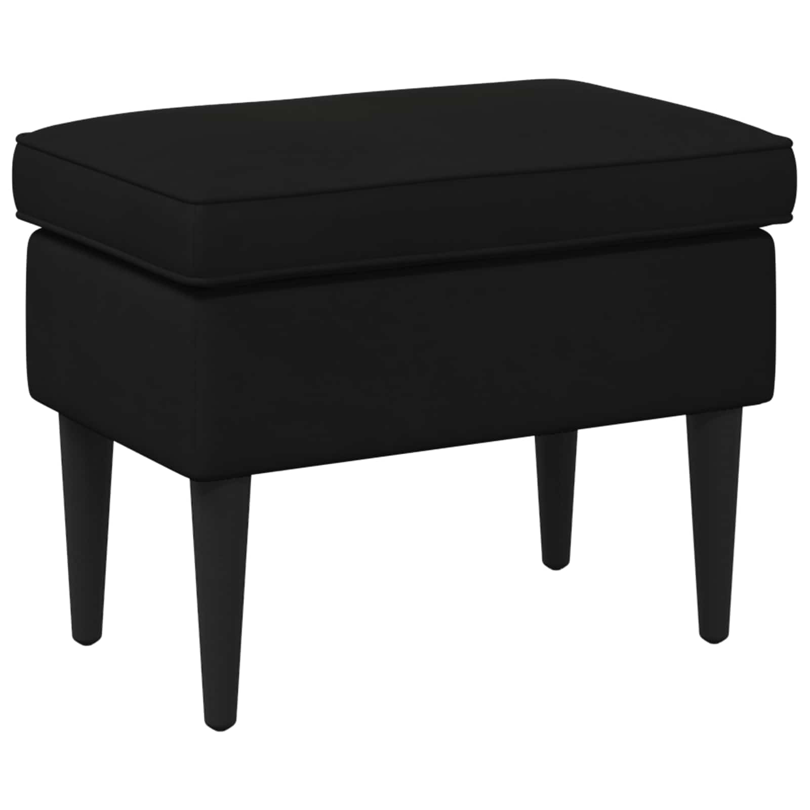 Πολυθρόνα Ποδιών Μαύρο 55 x 35 x 41 εκ Βελούδο - Pakobazaar