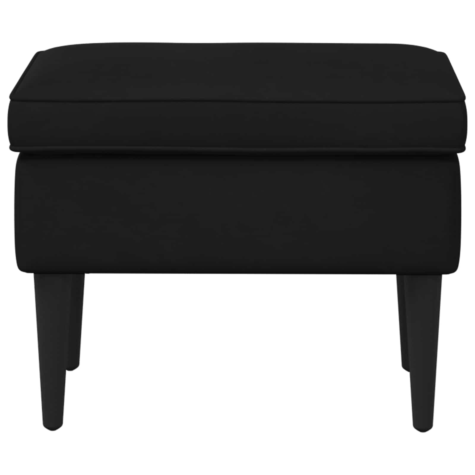 Πολυθρόνα Ποδιών Μαύρο 55 x 35 x 41 εκ Βελούδο - Pakobazaar