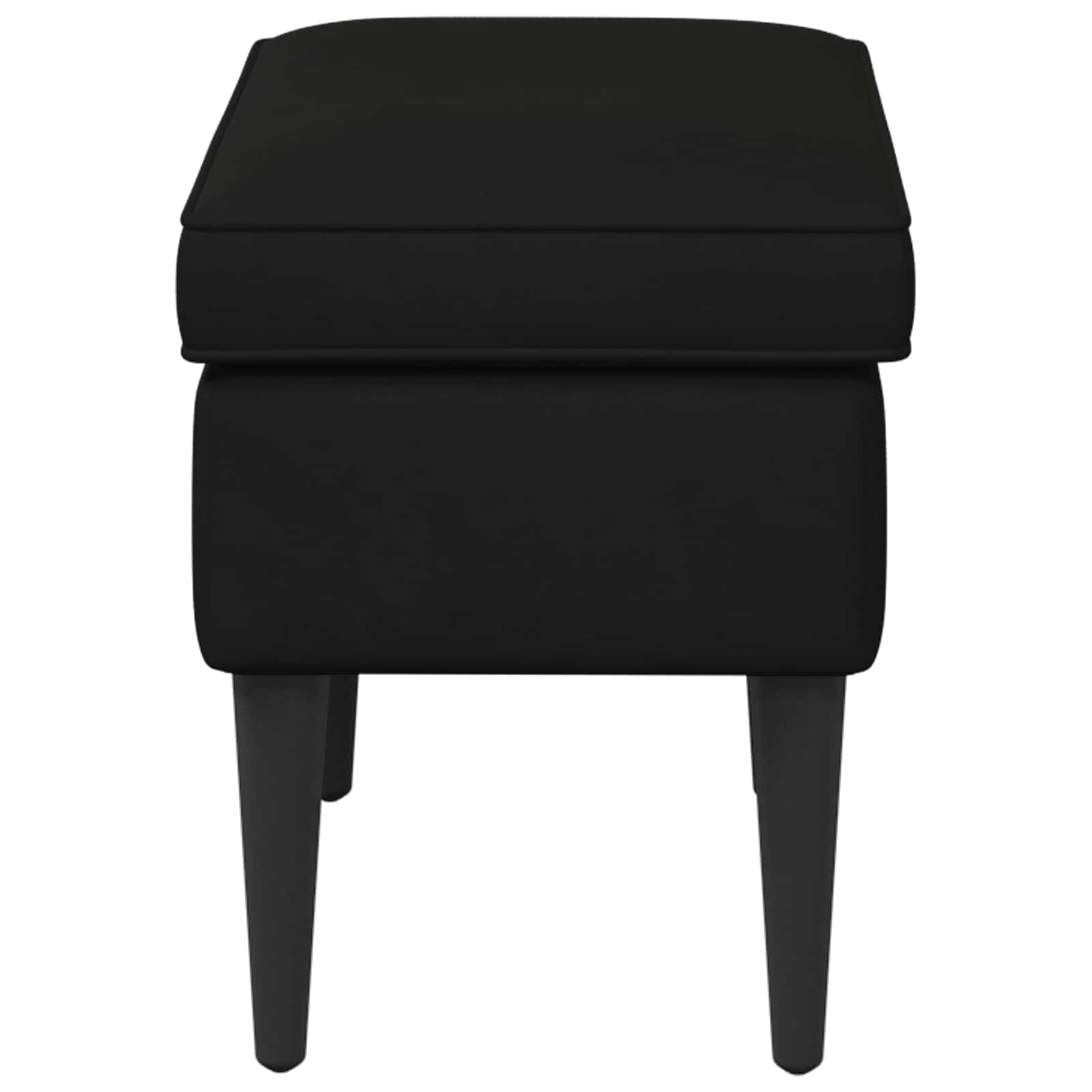 Πολυθρόνα Ποδιών Μαύρο 55 x 35 x 41 εκ Βελούδο - Pakobazaar