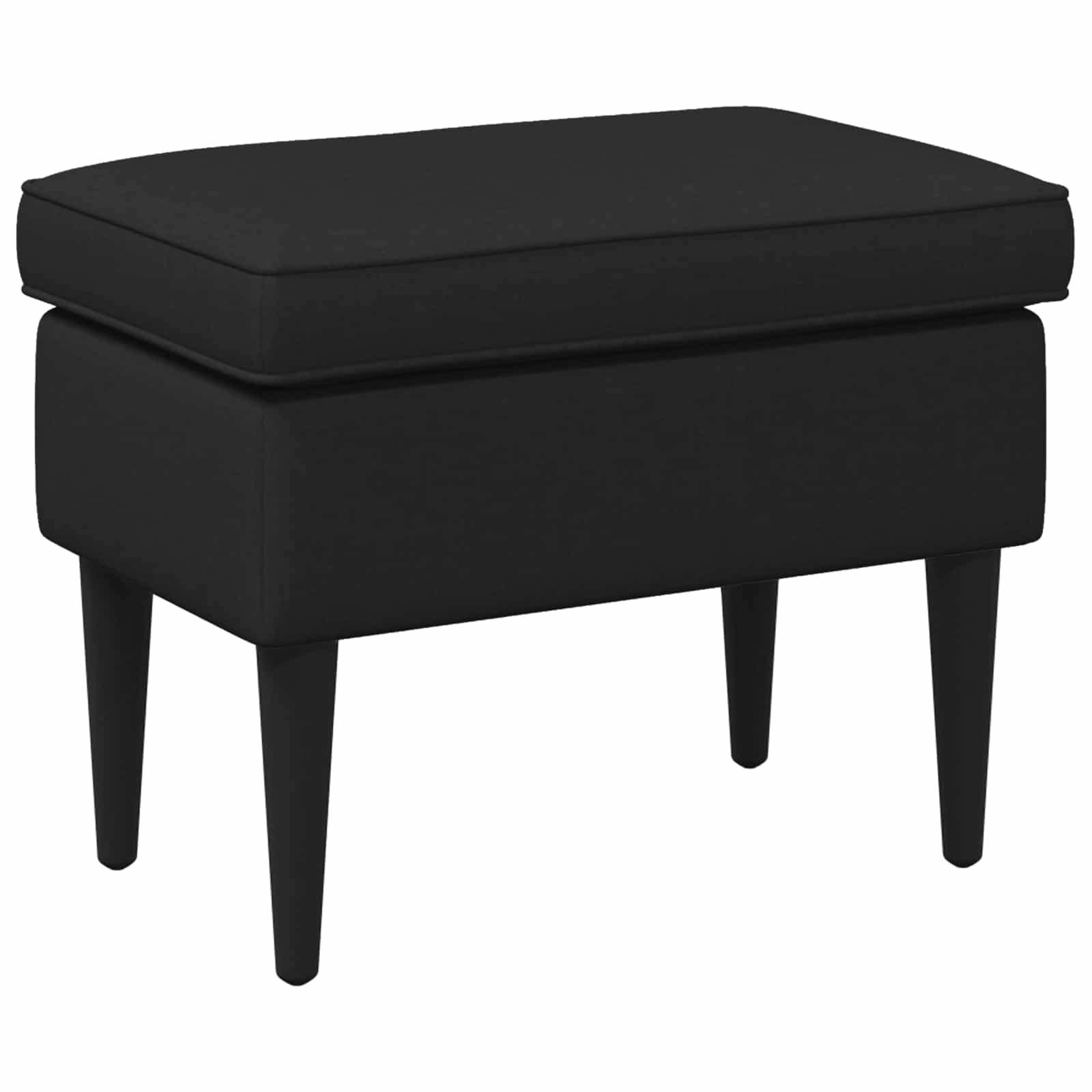 Πολυθρόνα Ποδιών Μαύρο 55 x 35 x 41 εκ Ύφασμα - Pakobazaar