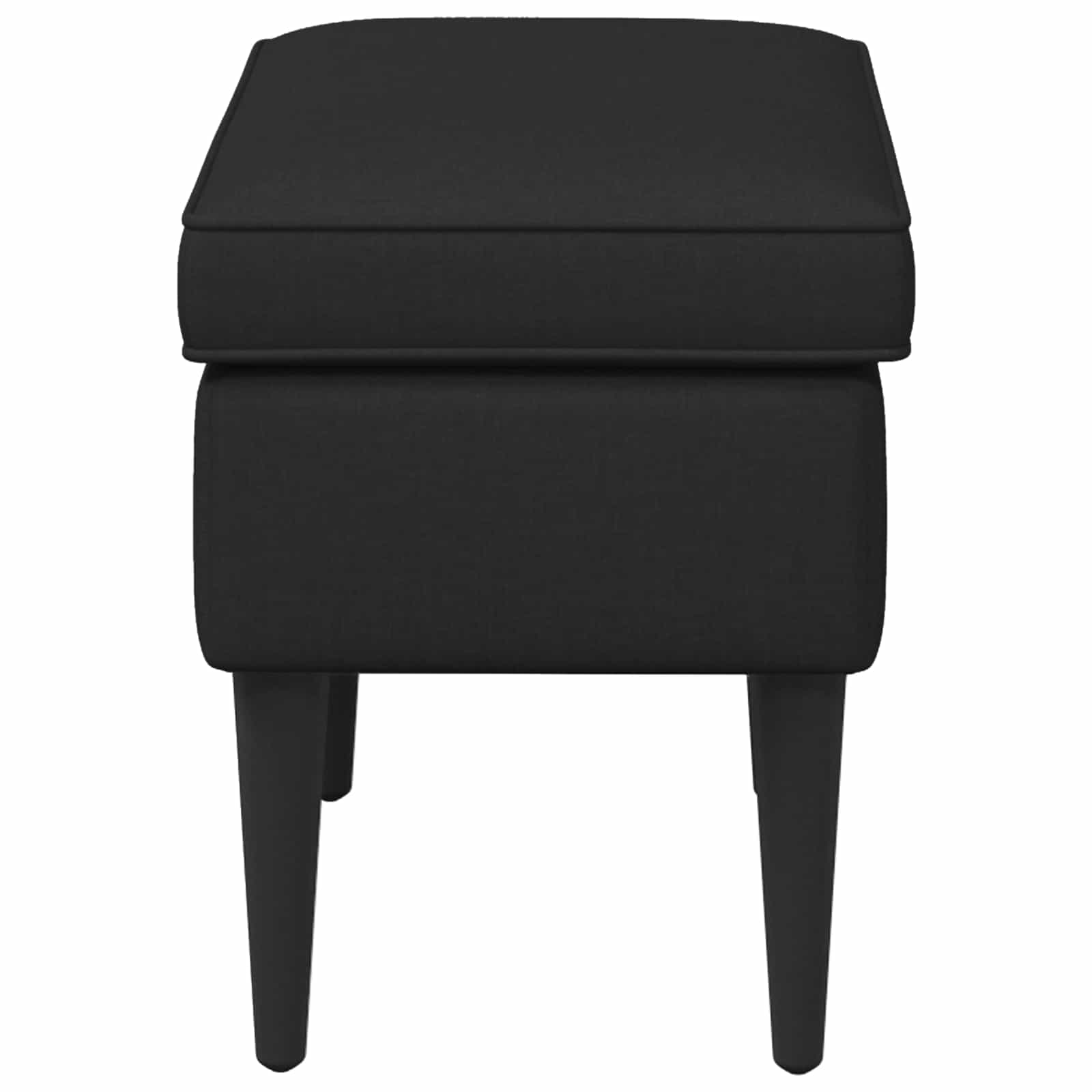 Πολυθρόνα Ποδιών Μαύρο 55 x 35 x 41 εκ Ύφασμα - Pakobazaar