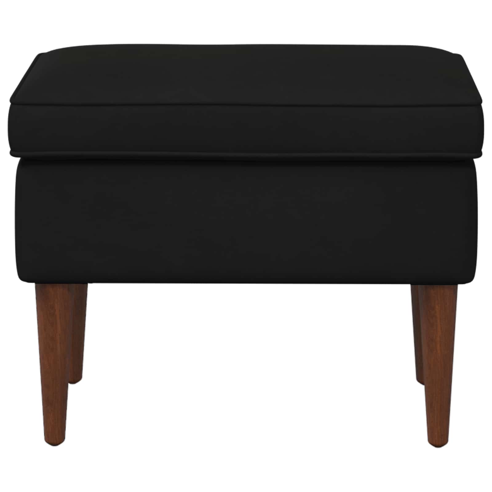 Πολυθρόνα Ποδιών Μαύρο 55 x 35 x 41 εκ Βελούδο - Pakobazaar