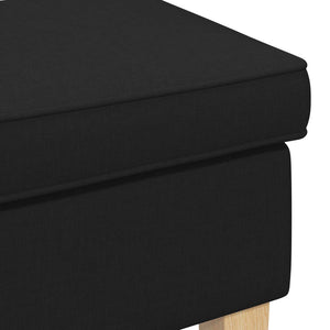 Πολυθρόνα Ποδιών Μαύρο 55 x 35 x 41 εκ Ύφασμα - Pakobazaar