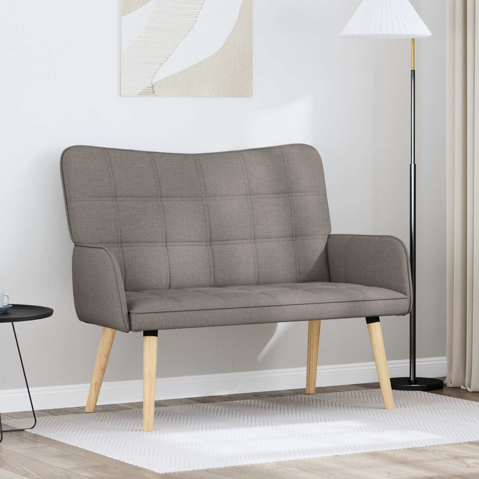 Διθέσιος Καναπές Taupe 115 x 61 x 87 εκ. ύφασμα - Pakobazaar