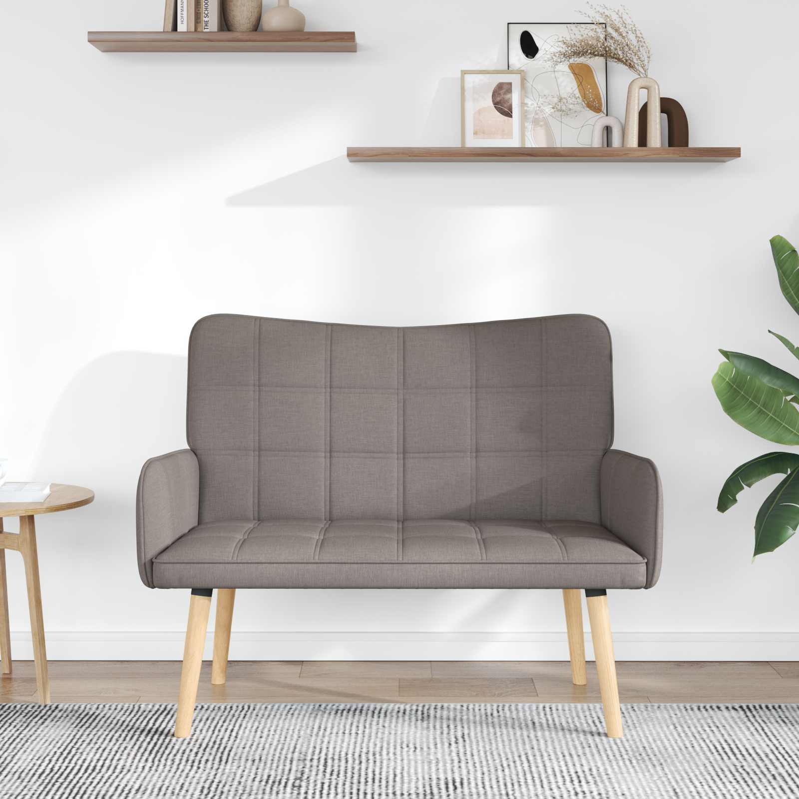 Διθέσιος Καναπές Taupe 115 x 61 x 87 εκ. ύφασμα - Pakobazaar