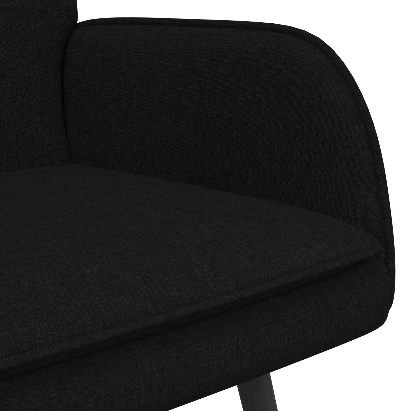 Καναπές 2 ατόμων Μαύρο 115 x 61 x 87 εκ. ύφασμα - Pakobazaar