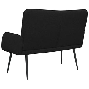 Καναπές 2 ατόμων Μαύρο 115 x 61 x 87 εκ. ύφασμα - Pakobazaar