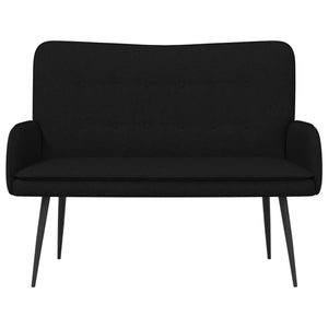Καναπές 2 ατόμων Μαύρο 115 x 61 x 87 εκ. ύφασμα - Pakobazaar