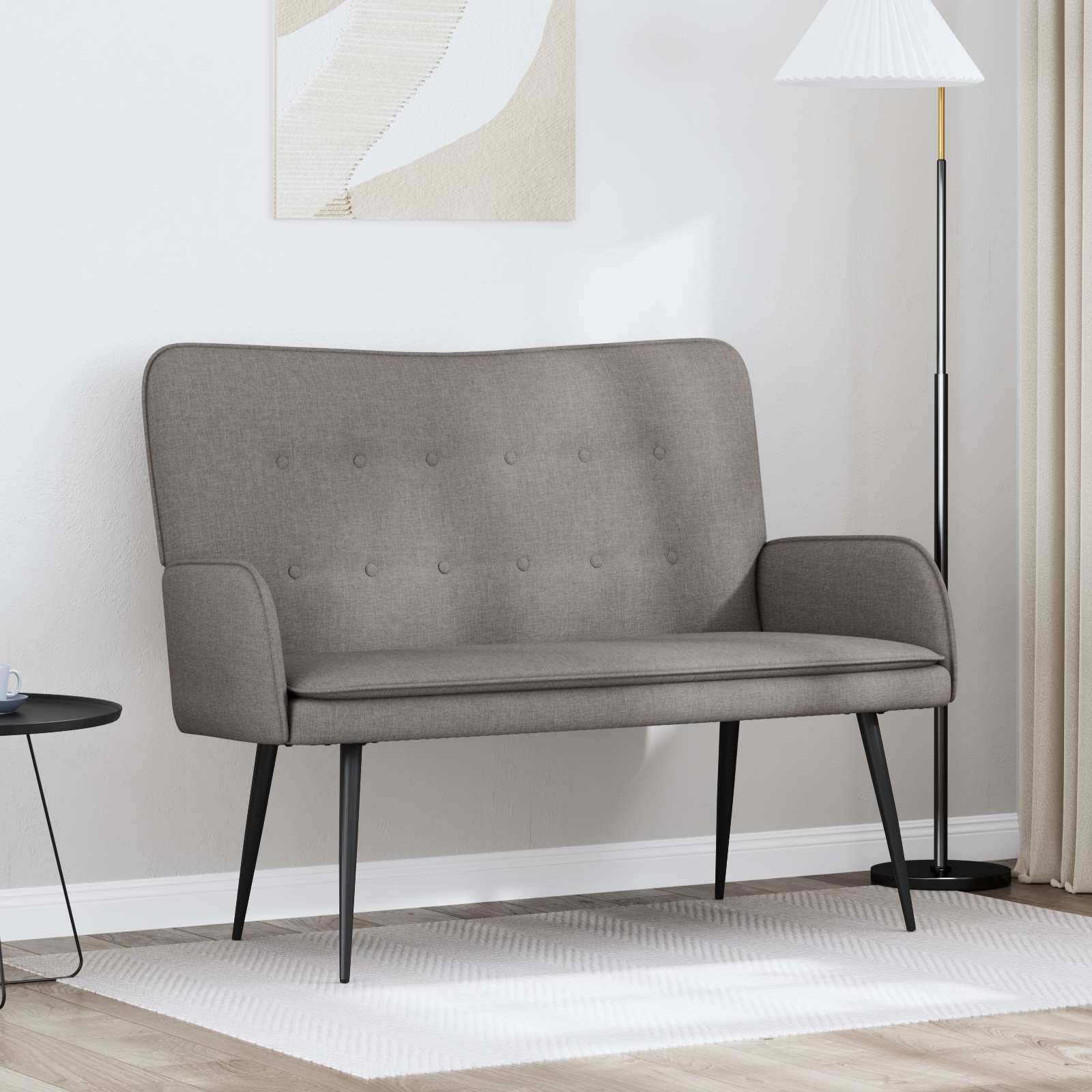 Καναπές 2 ατόμων Taupe 115 x 61 x 87 εκ. ύφασμα - Pakobazaar