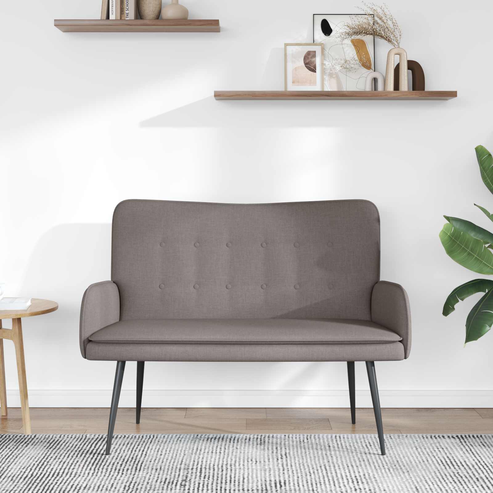 Καναπές 2 ατόμων Taupe 115 x 61 x 87 εκ. ύφασμα - Pakobazaar