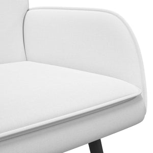 Καναπές 2 ατόμων Λευκός 115 x 61 x 87 εκ. ύφασμα - Pakobazaar