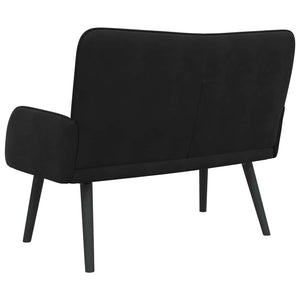 Διθέσιος Καναπές Μαύρο 115 x 61 x 87 εκ. Βελούδο - Pakobazaar