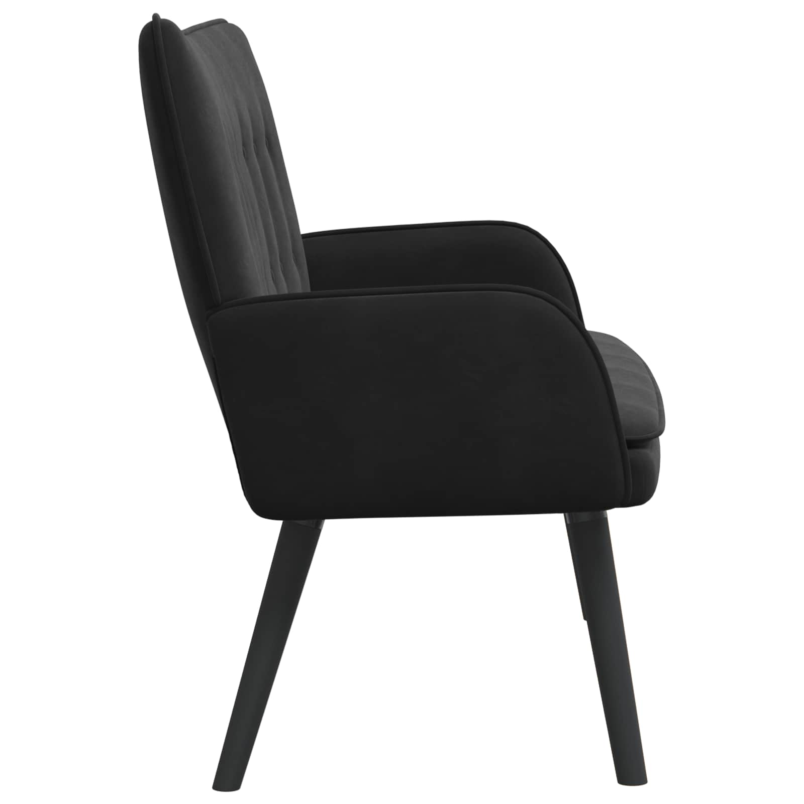 Διθέσιος Καναπές Μαύρο 115 x 61 x 87 εκ. Βελούδο - Pakobazaar