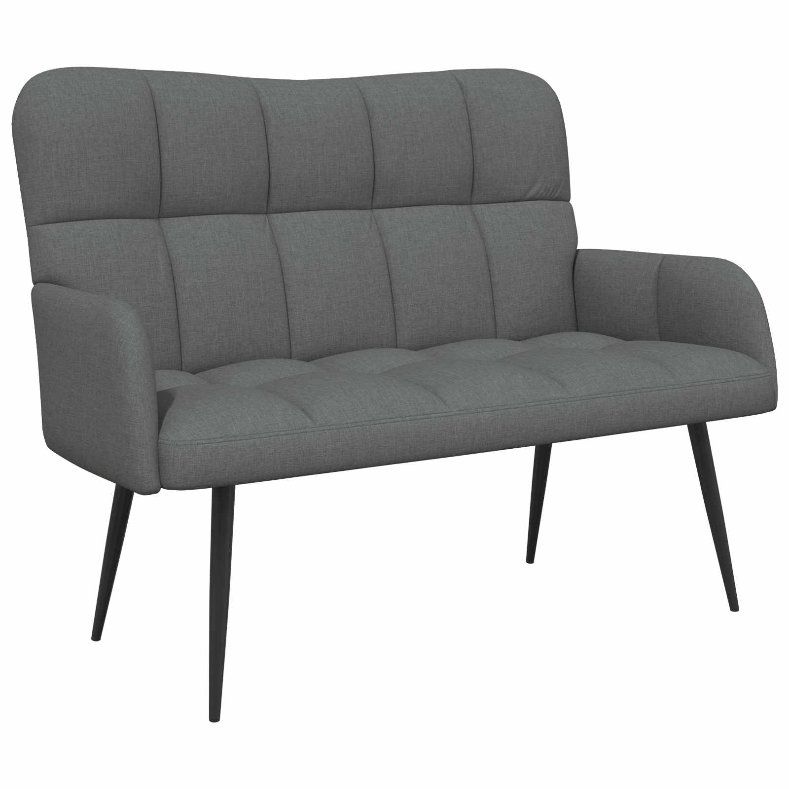 Διθέσιος Καναπές Σκούρο Γκρι 115 x 61 x 87 εκ. ύφασμα - Pakobazaar