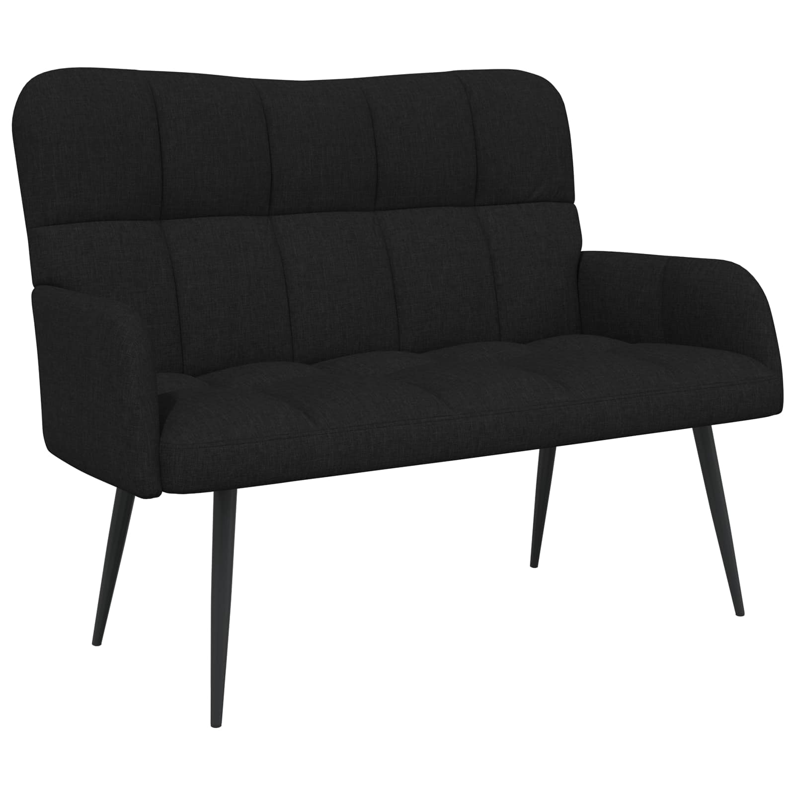 Διθέσιος Καναπές Μαύρο 115 x 61 x 87 εκ. ύφασμα - Pakobazaar