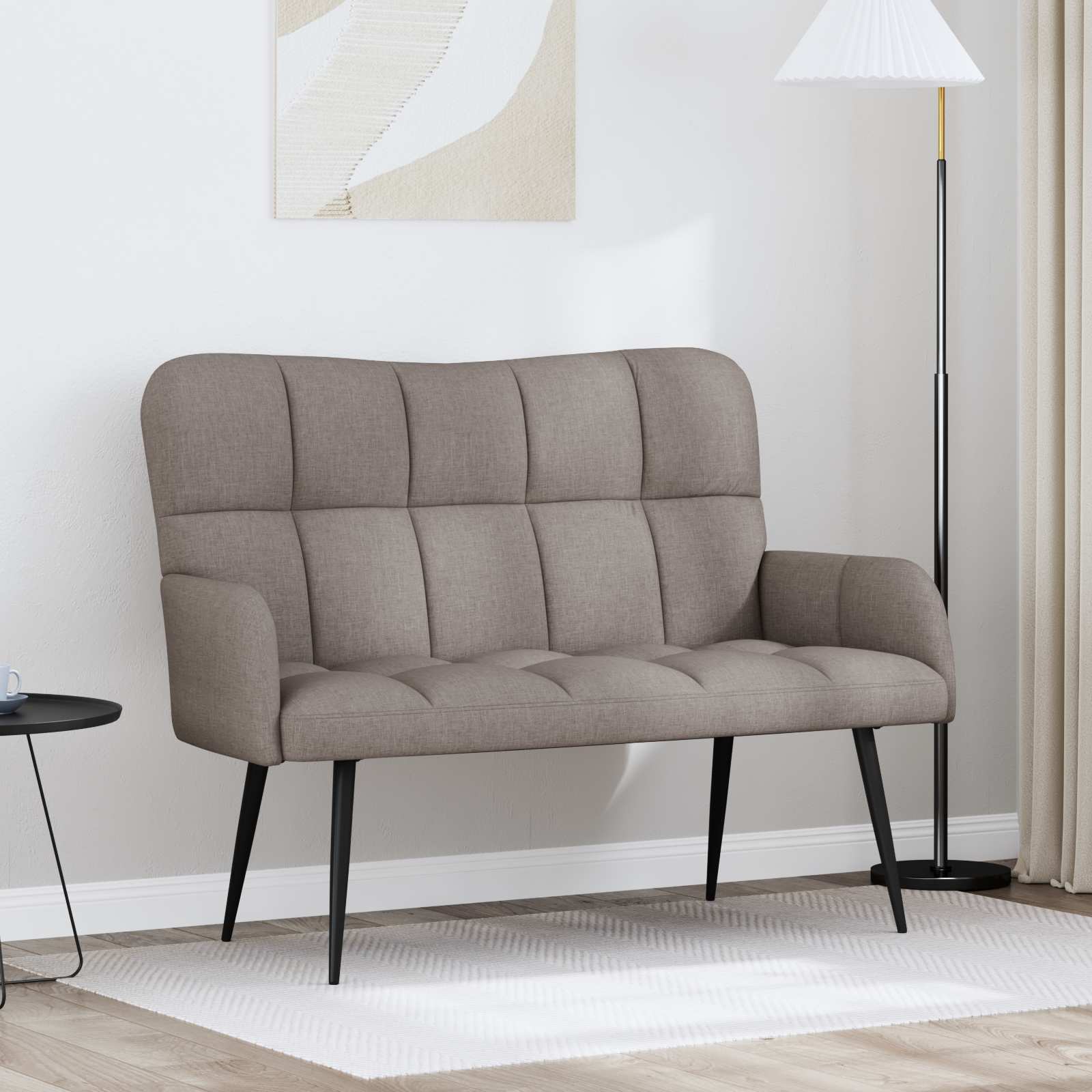 Διθέσιος Καναπές Taupe 115 x 61 x 87 εκ. ύφασμα - Pakobazaar