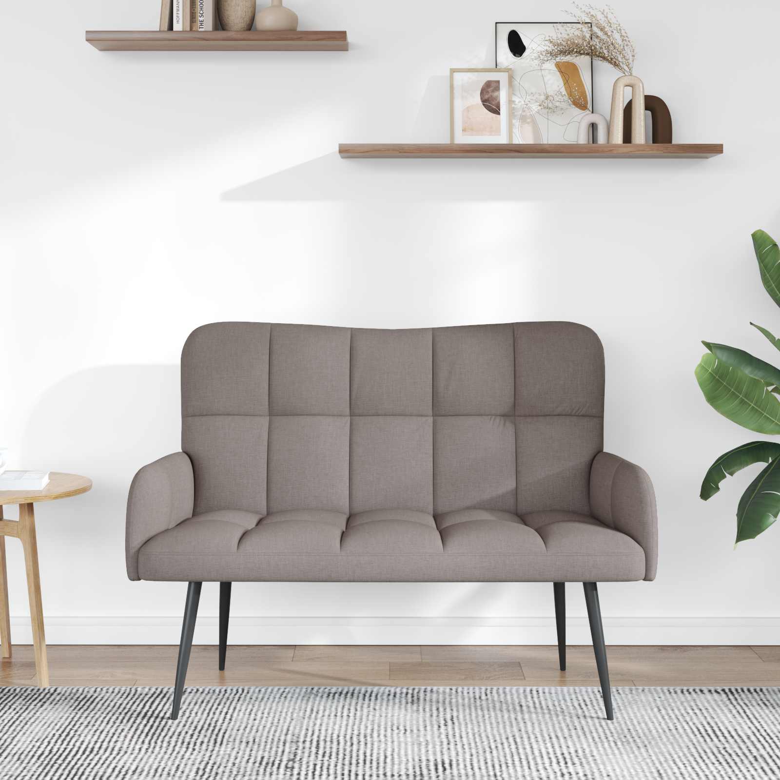 Διθέσιος Καναπές Taupe 115 x 61 x 87 εκ. ύφασμα - Pakobazaar