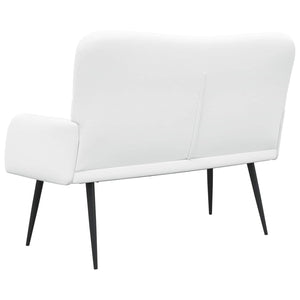 Διθέσιος Καναπές Λευκός 115 x 61 x 87 εκ. ύφασμα - Pakobazaar